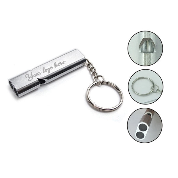 Quick Alert Outdoor Safety Survival Whistle w/Keychain