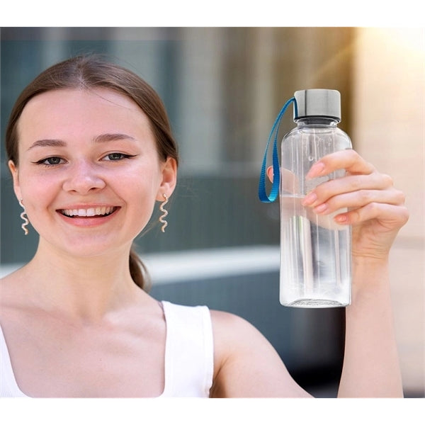 Plastic Water Bottle with Strap, 17 oz.