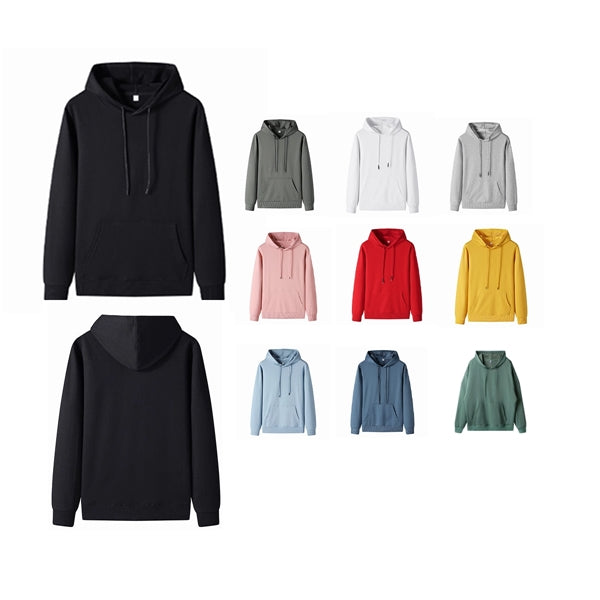 Solid Color Hooded Adult Sweatshirt