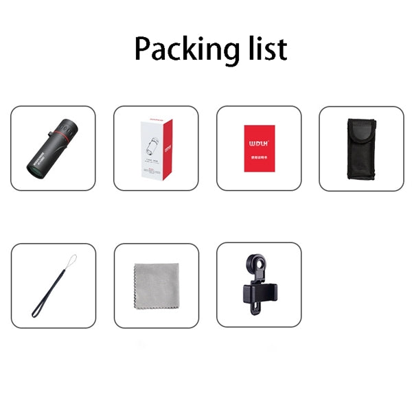 2000x24Monocular Telescope with Smartphone Adapter Tripod