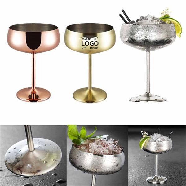 17 Oz Stainless Steel Stemmed Wine Glass