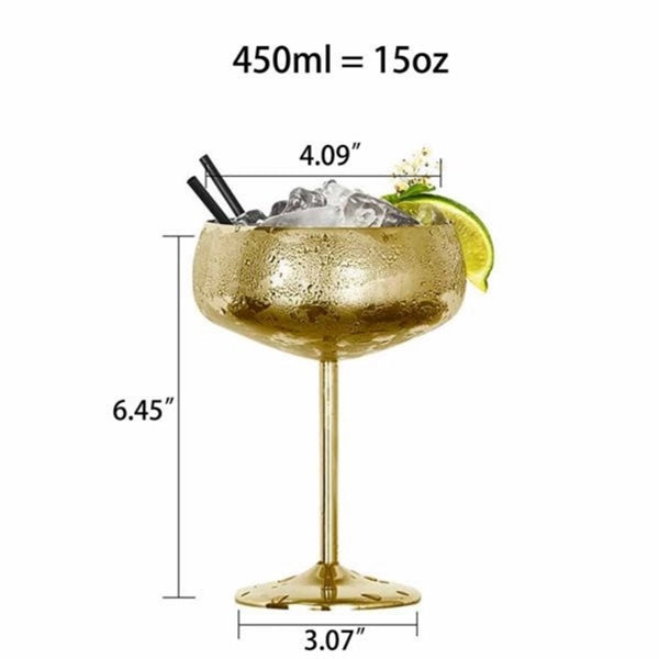17 Oz Stainless Steel Stemmed Wine Glass