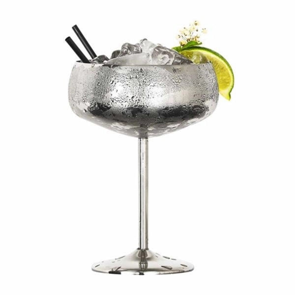 17 Oz Stainless Steel Stemmed Wine Glass