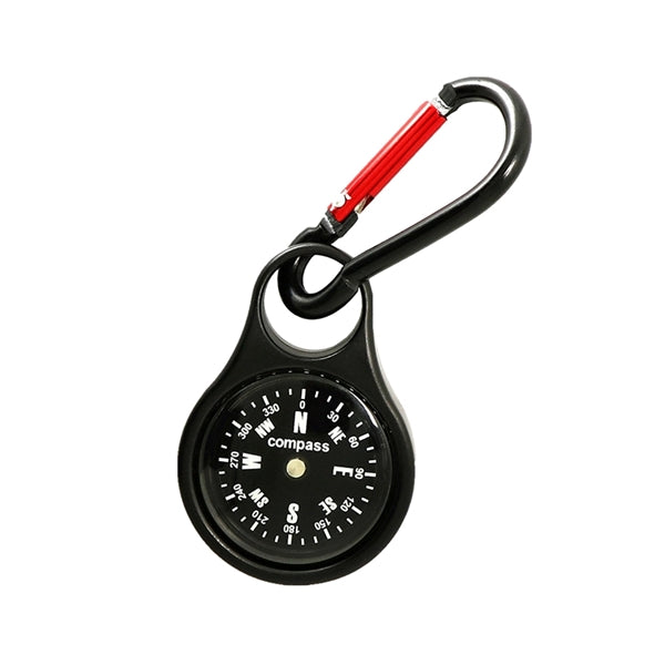 D Shape Zinc Alloy Mountaineering Buckle Keychain Compass