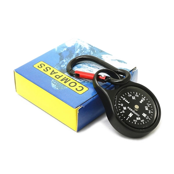 D Shape Zinc Alloy Mountaineering Buckle Keychain Compass