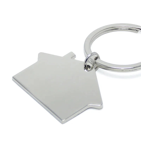 House Shape Decorative Metal Key Chain