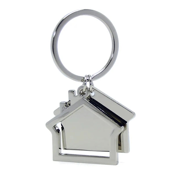 House Shape Decorative Metal Key Chain