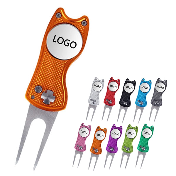 Metal Handle Golf Divot Repair Tool