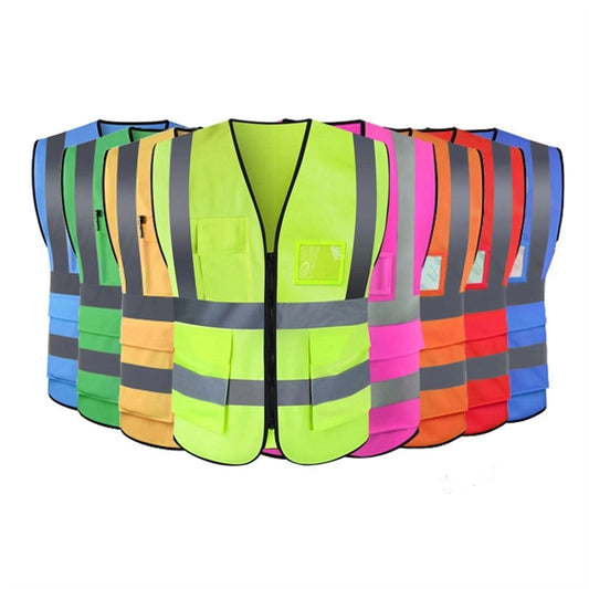 Reflective Safety Vest for Women Men With Pockets Zipper