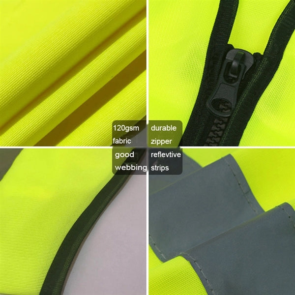 Reflective Safety Vest for Women Men With Pockets Zipper