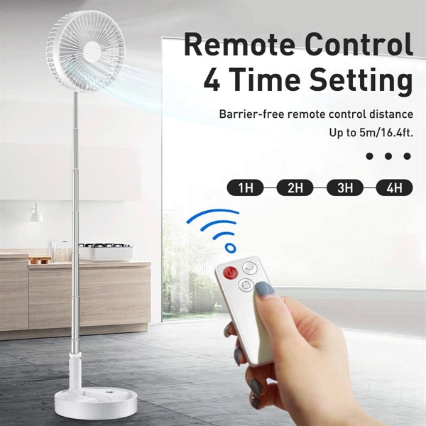 Remote Control Folding Portable Telescopic floor&desk fan