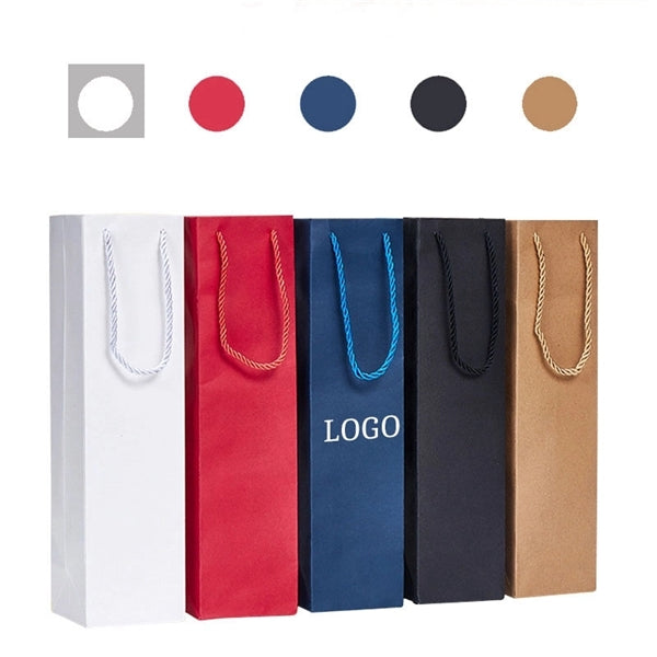 Portable Kraft Paper Bottle Wine Tote Gift Bag