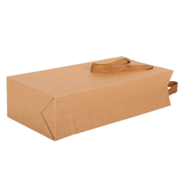 Portable Kraft Paper Bottle Wine Tote Gift Bag