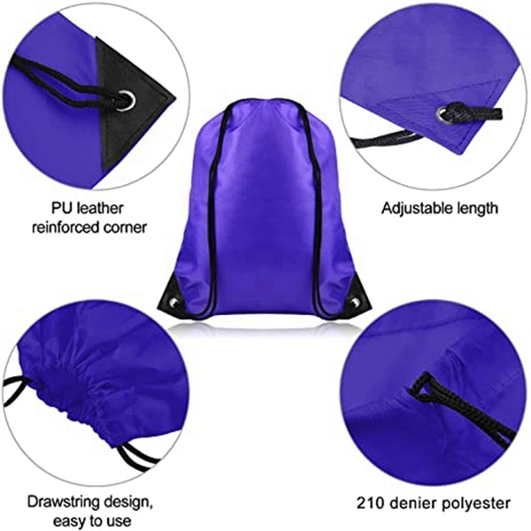 Nylon Sport Drawstring Tote Bag Backpack