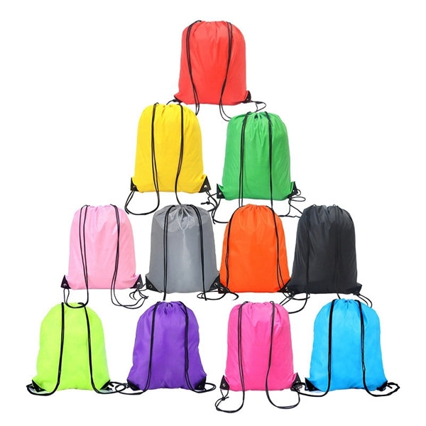 Nylon Sport Drawstring Tote Bag Backpack