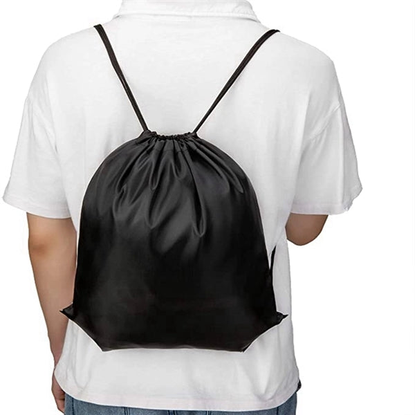 Nylon Sport Drawstring Tote Bag Backpack