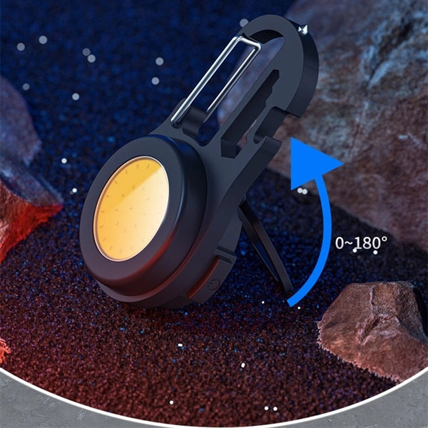 Multi-function Portable COB Keychain Flashlights Work Light