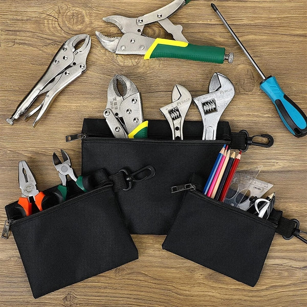 Heavy Duty Tool Pouch Bag with Carabiner clip