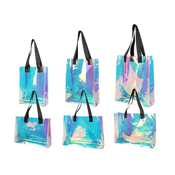 PVC Holographic Rainbow Iridescent Tote Bag