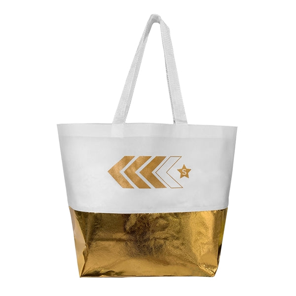 Non-Woven Metallic Bottom Tote
