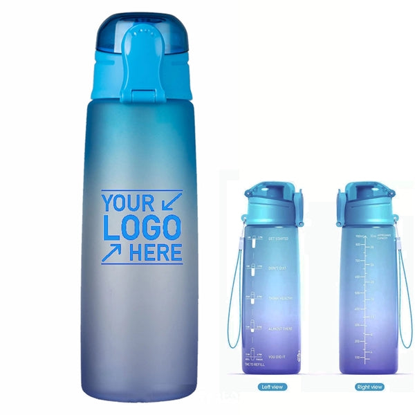 32 Oz Sport Water Bottle with Time Marker
