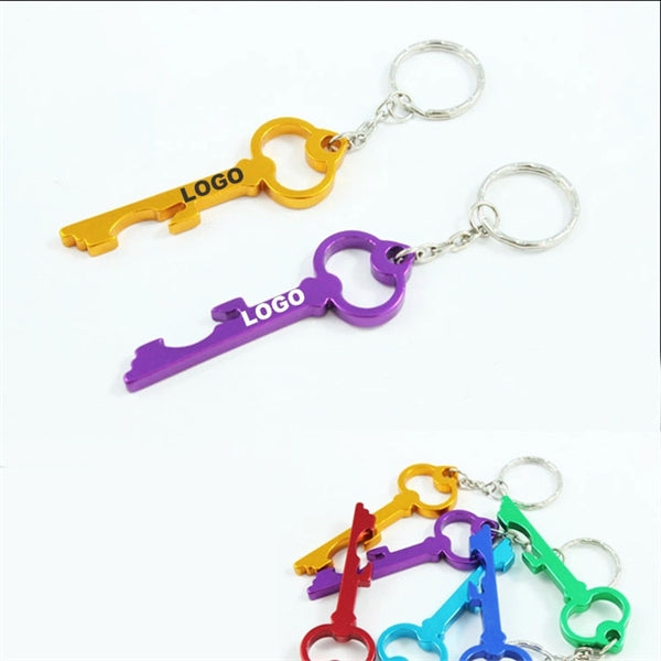 Aluminum Shape Bottle Opener Key Ring