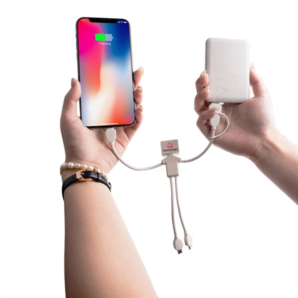 Eco Friendly Biodegradable Wheat Straw Charging Cable