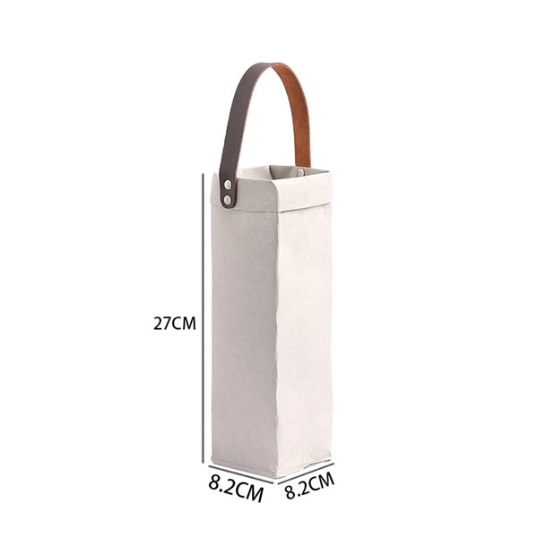 Washable Kraft Paper Wine Tote Bag