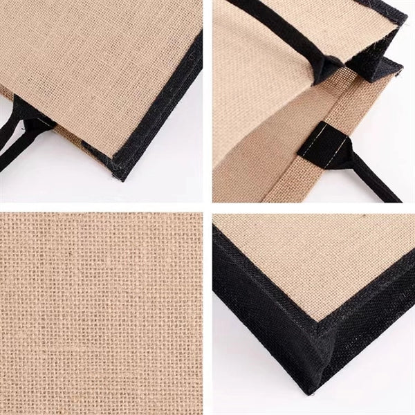 Jute Bags w/ Colored Sides and Handles