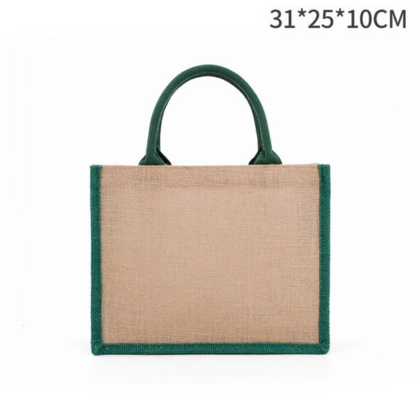 Jute Bags w/ Colored Sides and Handles