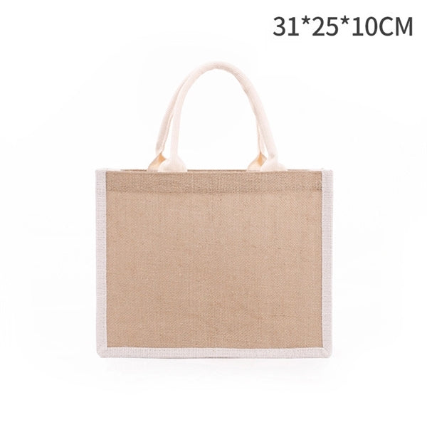 Jute Bags w/ Colored Sides and Handles