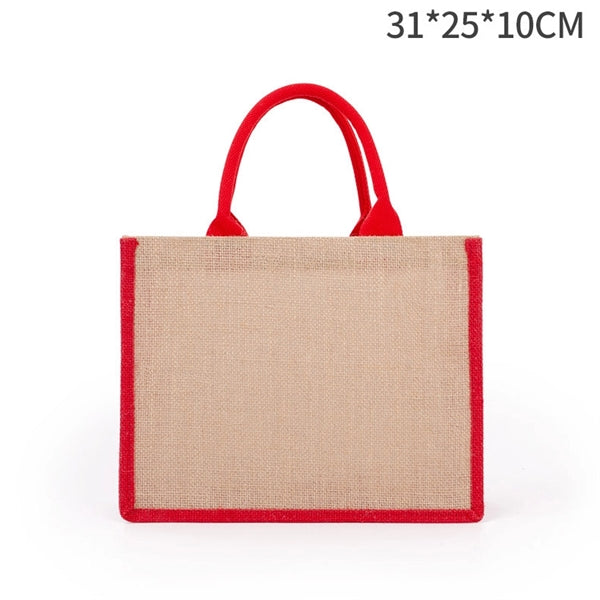 Jute Bags w/ Colored Sides and Handles