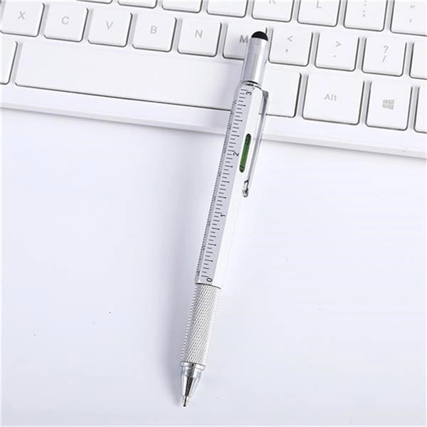 Protable Metal Multi tool Pen 6-in-1 Stylus Pen Ruler