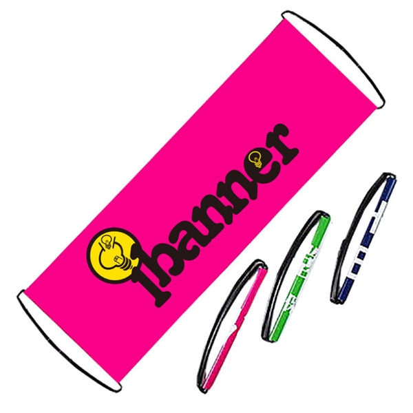9.5"X27.5" Cheering Retractable Hand Roll Banners