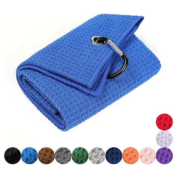 350 GSM Heavy Duty Microfiber Golf Towel With Metal Grommet