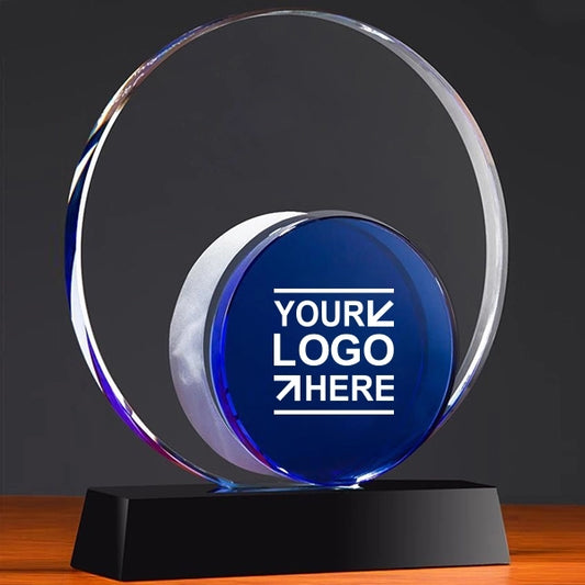 Blue Eclipse crystal award
