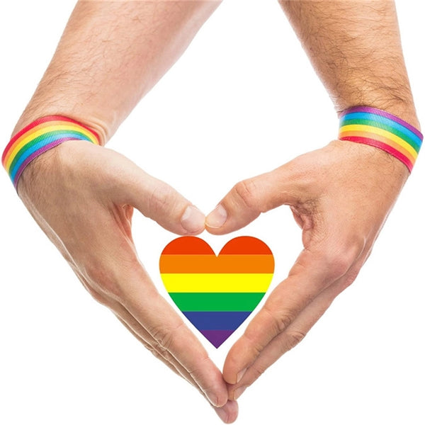 Rainbow Heart Stickers Roll