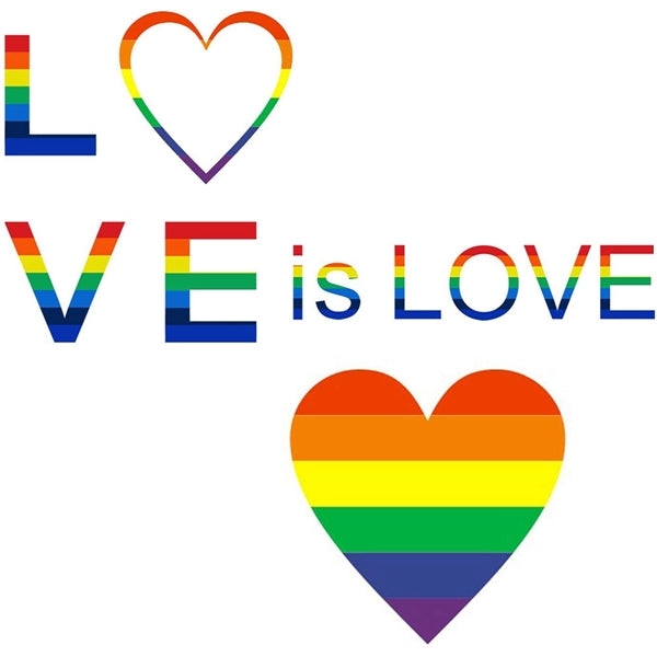 Rainbow Heart Stickers Roll