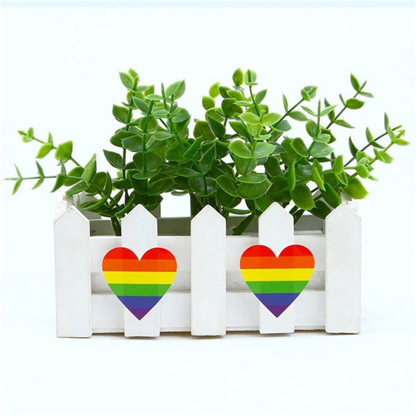 Rainbow Heart Stickers Roll