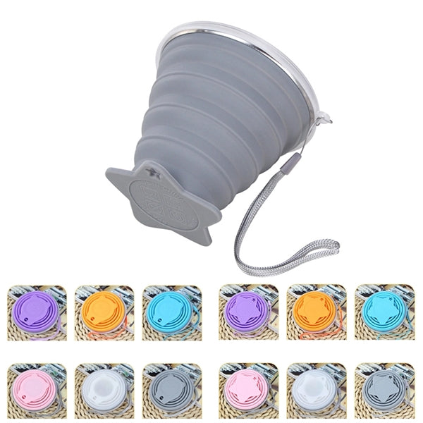 9oz Portable Foldable Leakproof Silicone Cups Camping Mug