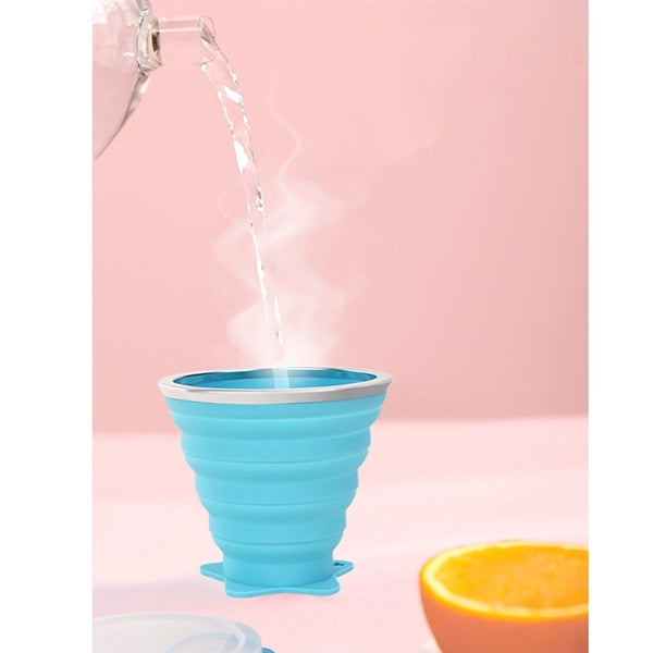 9oz Portable Foldable Leakproof Silicone Cups Camping Mug