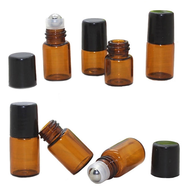 Amber Glass Roll on Bottle