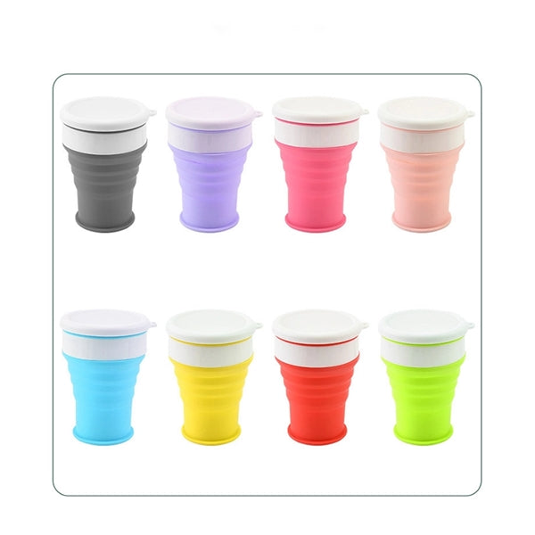 12oz Portable Silicone Collapsible Travel Cup Camping Mug