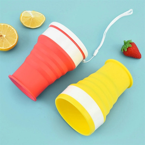 12oz Portable Silicone Collapsible Travel Cup Camping Mug