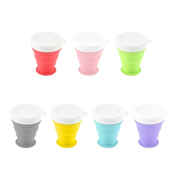 7oz Portable Silicone Collapsible Travel Cup Camping Mug