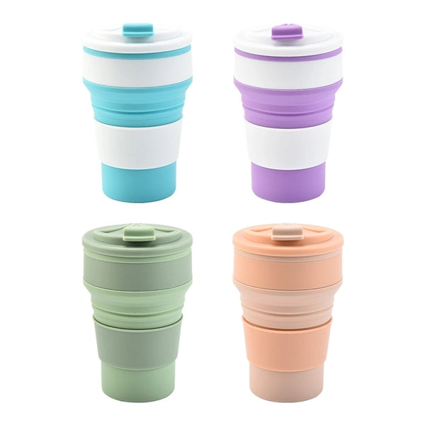 12oz Silicone Collapsible Travel Cup Expandable Drinking Mug
