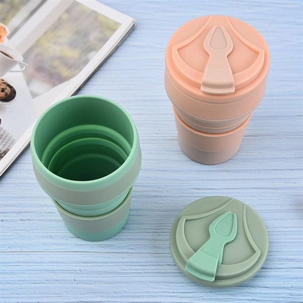 12oz Silicone Collapsible Travel Cup Expandable Drinking Mug