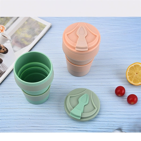 12oz Silicone Collapsible Travel Cup Expandable Drinking Mug