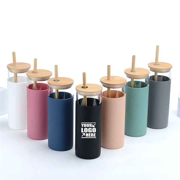 17OZ Protective Tumbler Glass Water Bottle