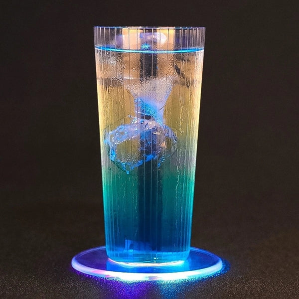 Transparent Ultra-Thin LED Luminous Waterproof Round Coaster